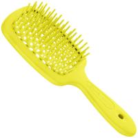 Щетка Janeke Superbrush Small для волос, флуоресцентно-желтая