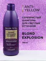 Шампунь серебристый Concept Salon Total Blond Explosion Anti-Yellow для светлых оттенков волос, 300 мл