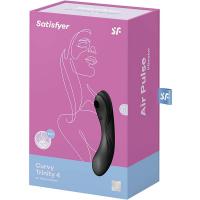 Стимулятор клитора Satisfyer Curvy Trinity 4 Black с вибрацией