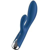 Вибратор-кролик Satisfyer Spinning Rabbit 1 Blue с ротацией