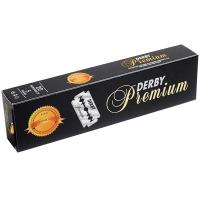 Лезвия сменные Derby Premium двусторонние для Т-образных бритв, черная упаковка, 100 шт.
